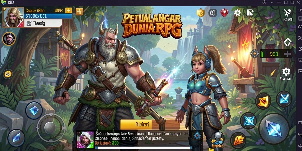 Tampilan seru gameplay RPG 8ID yang mengasyikkan.