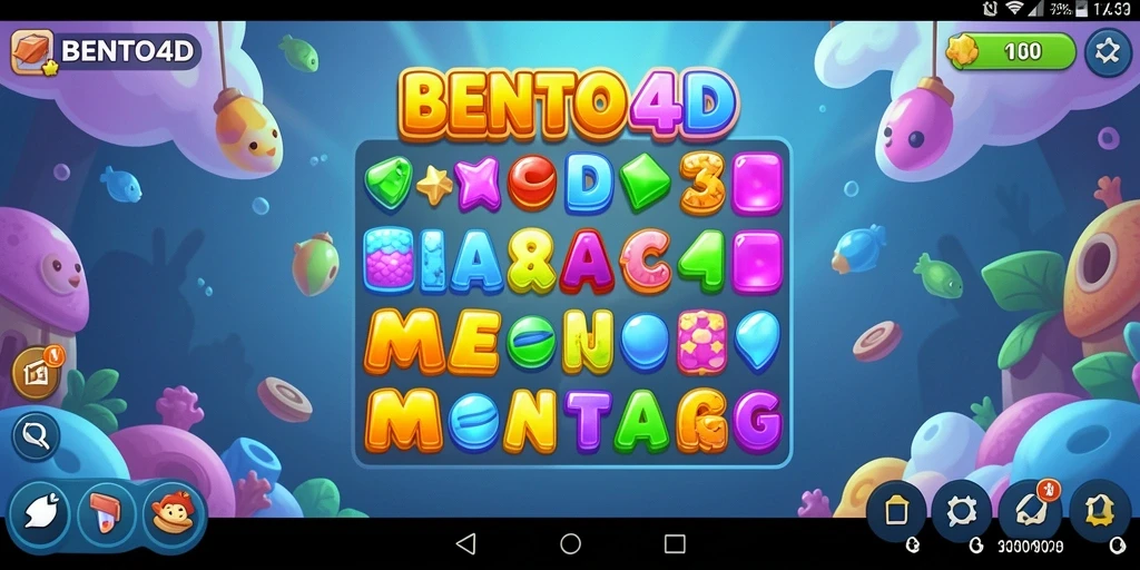Tangkapan layar BENTO4D menampilkan aksi permainan Match-3 yang menarik.