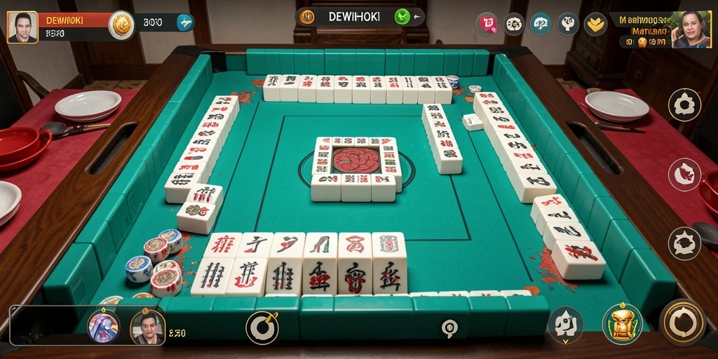 Tampilan menyerupai gameplay Mahjong yang seru dan menarik.