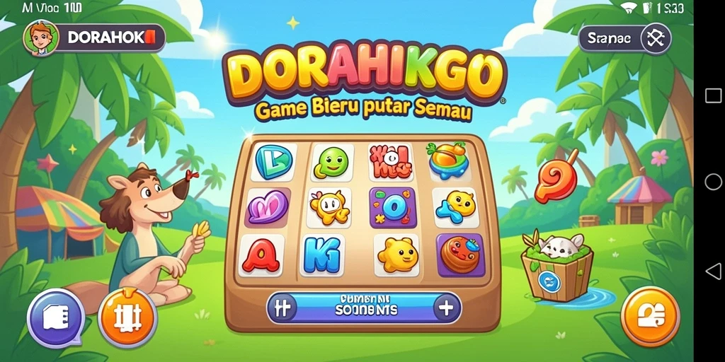 Screenshot gameplay DORAHOKI dengan tampilan bingo yang menarik.