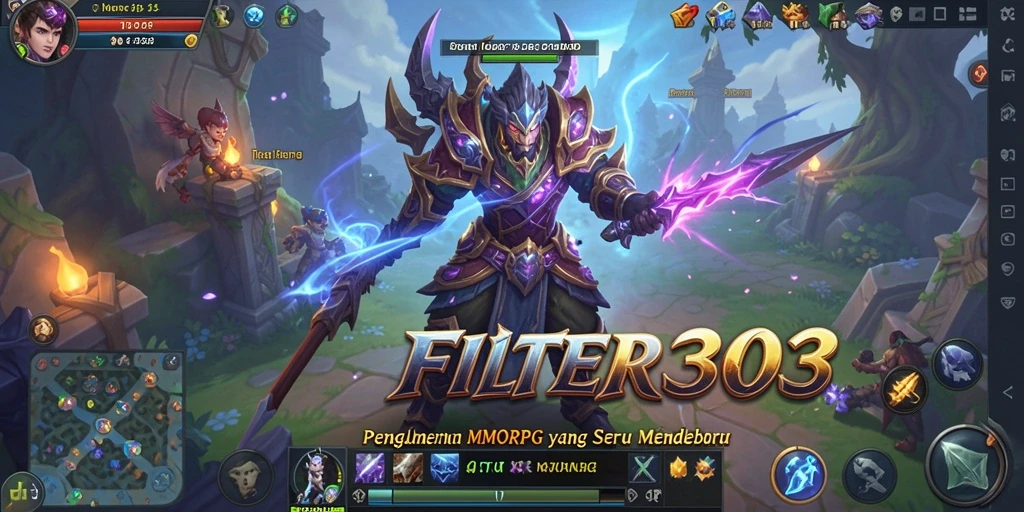Tampilan gameplay FILTER303 yang memukau dengan pertempuran seru.