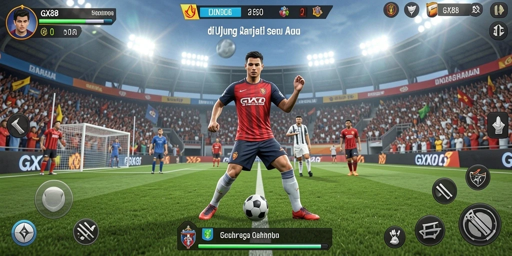 Tampilan gameplay GX88 yang mendebarkan saat pertandingan olahraga.