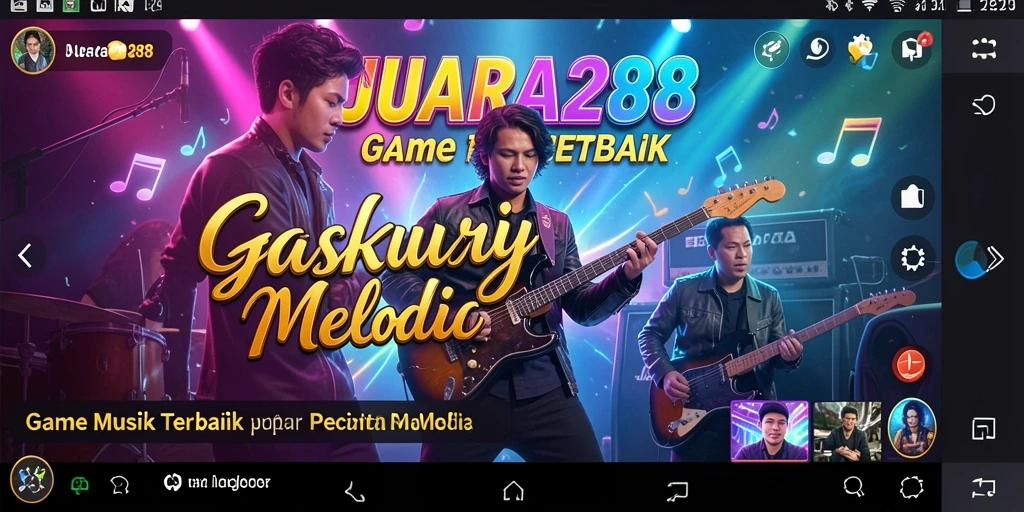 Tangkapan layar gameplay JUARA288 menampilkan pengalaman bermain musik yang seru.