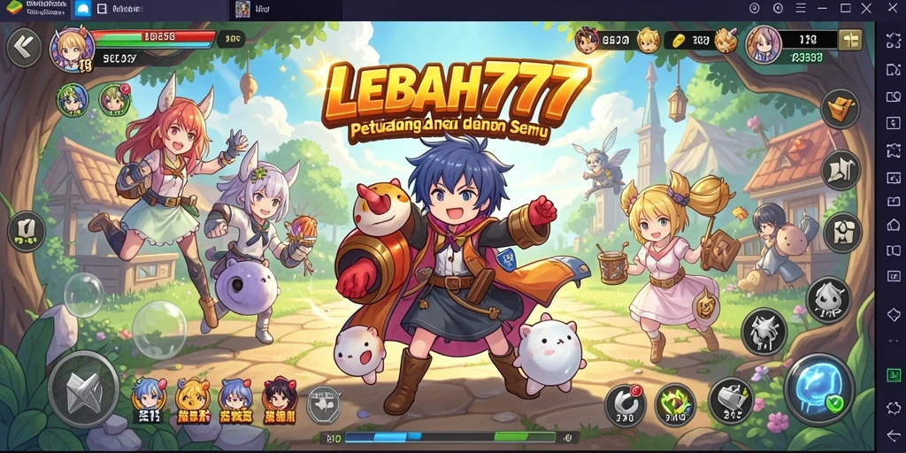 Tampilan gameplay seru di dunia Anime yang menawan.