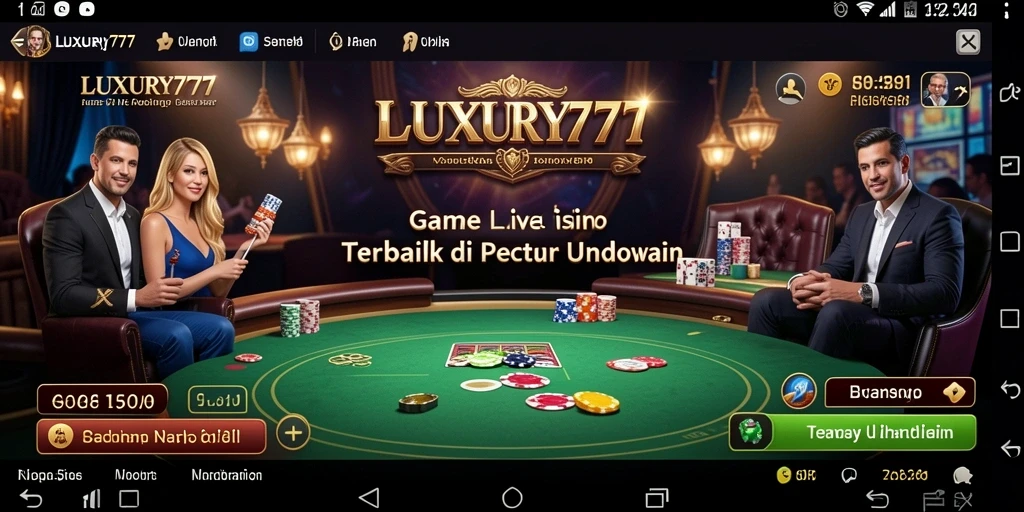 Tampilan gameplay Live Casino yang mendebarkan dan interaktif di LUXURY777.