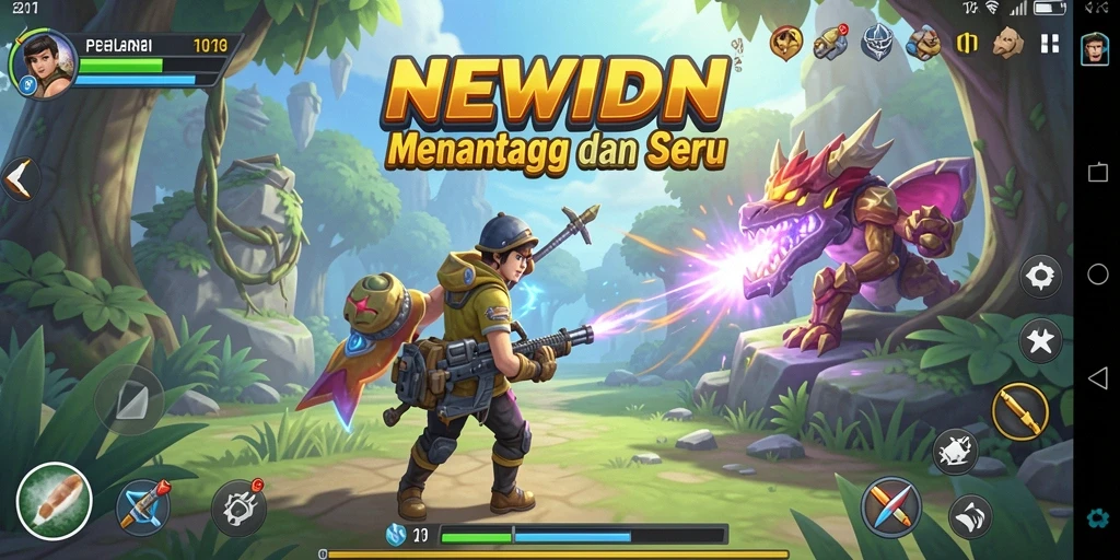Screenshot gameplay NEWIDN menunjukkan aksi seru dalam dunia petualangan.