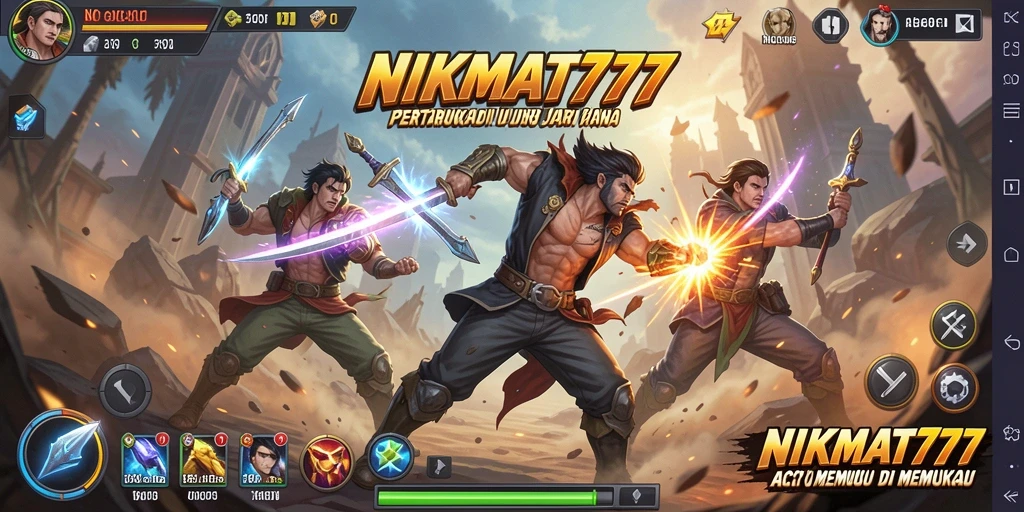 Screenshot gameplay NIKMAT777 menunjukkan aksi seru dan dinamis.