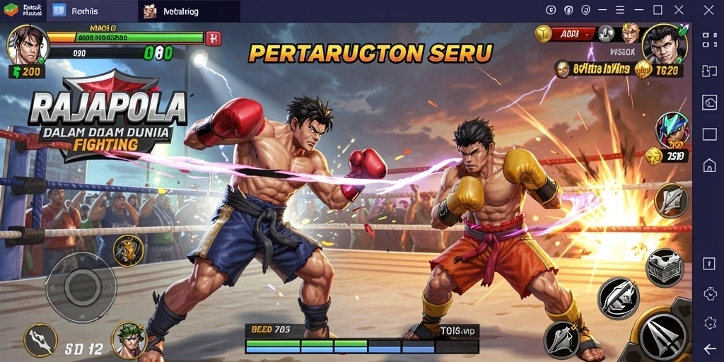 Tampilan gameplay RAJAPOLA yang menegangkan dan menarik.