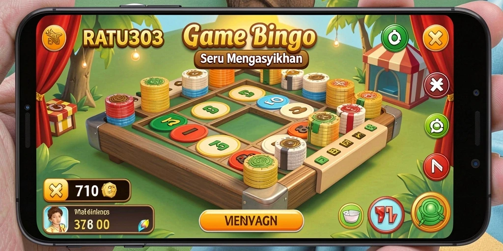 Tampilan gameplay seru di RATU303 dengan tema Bingo yang menarik.