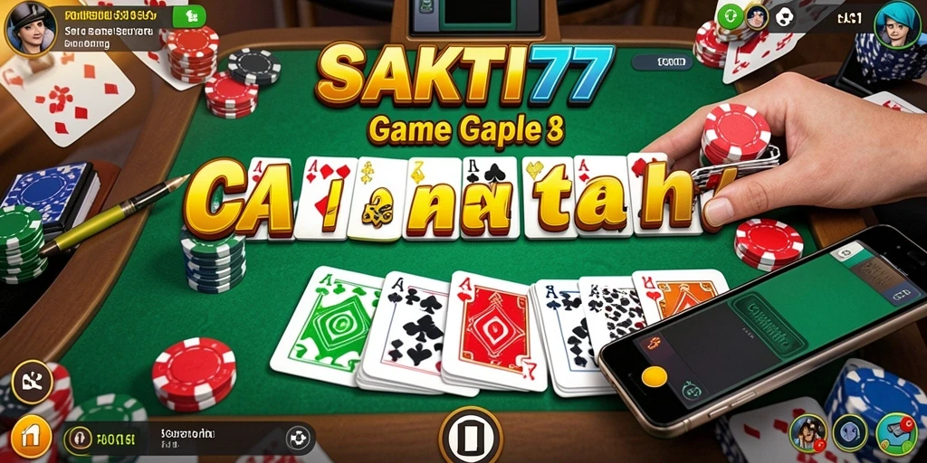 Screenshot gameplay SAKTI77 yang menampilkan suasana seru permainan Gaple.