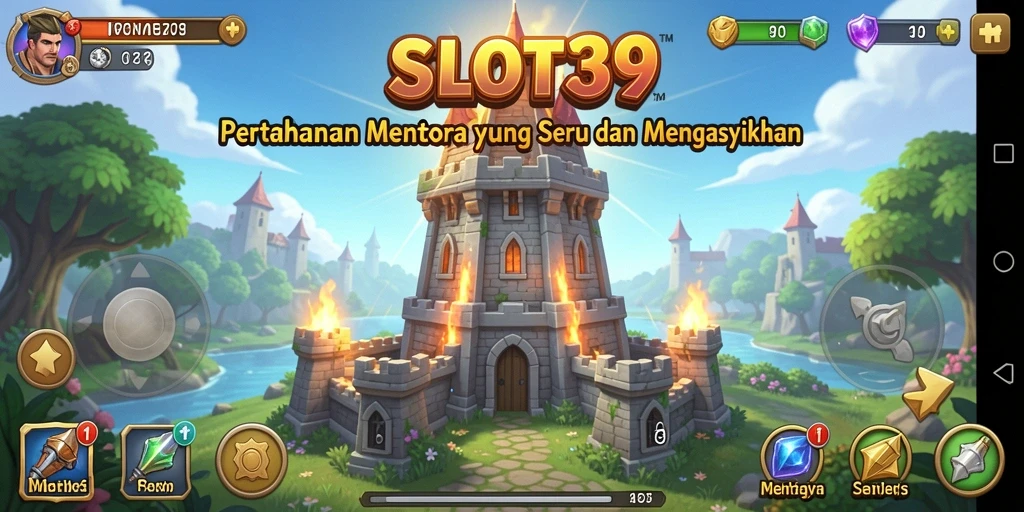 Tangkapan layar menunjukkan gameplay menara pertahanan yang intens dan strategi yang menarik.