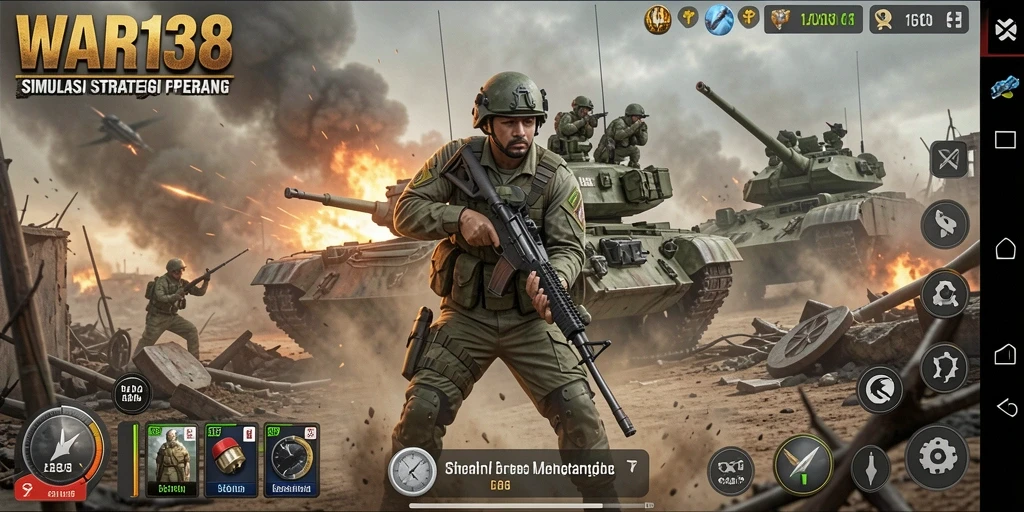 Gameplay menarik di dunia simulasi strategi perang.